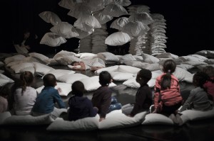 Repetition du spectacle de Claire Ruffin 1000 chemins d'oreillers au Théâtre du Merlan à Marseille fin mars 2018